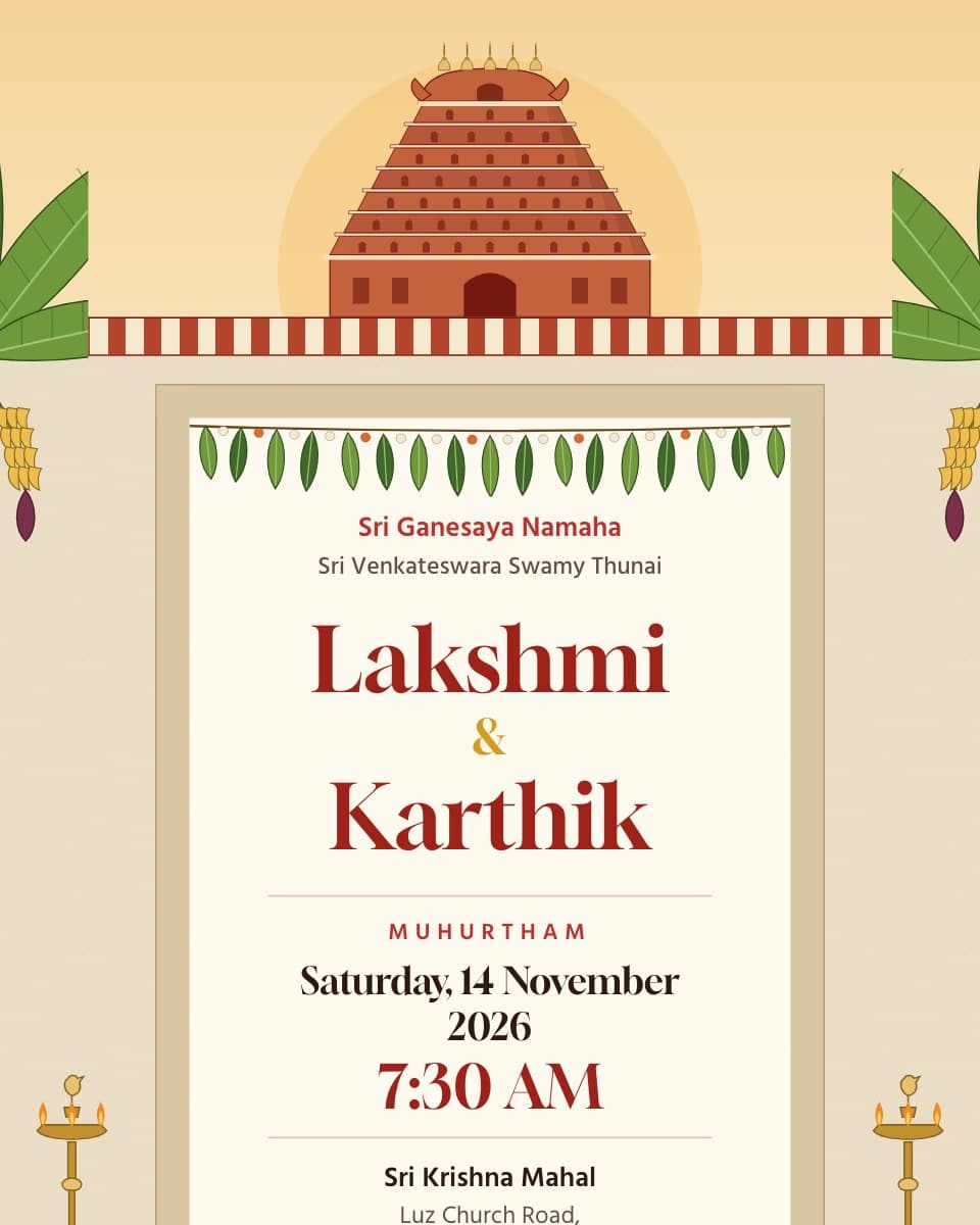 Kalyanam wedding invitation design